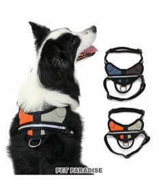 PET PARADISE ヘッドインハーネス 【Ｌ】 オレンジ / ブルー  【大型犬】