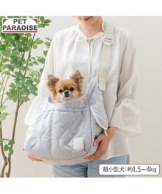 PET PARADISE ペットパラダイス キルティング ショルダーバッグ 《グレー》 Ｓ