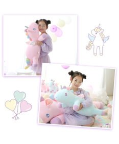 Mother garden マザーガーデン ユニコーン ぷにもち 抱き枕 68cm 《ピンク》