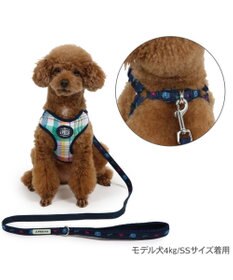 PET PARADISE J.PRESS マドラスチェック ハーネス&リード S