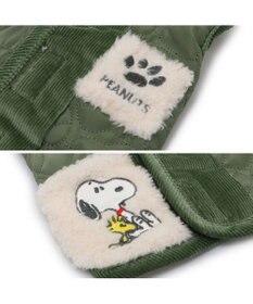 PET PARADISE スヌーピー キルト リバーシブル ベスト 《グリーン》 小型犬
