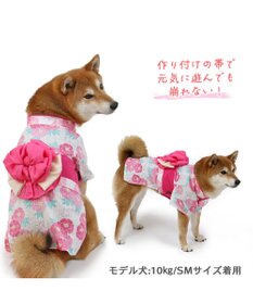 PET PARADISE 犬の服 夏 犬服 浴衣牡丹柄 ピンク  【中型犬】 【大型犬】