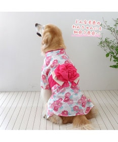 PET PARADISE 犬の服 夏 犬服 浴衣牡丹柄 ピンク  【中型犬】 【大型犬】