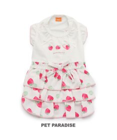 PET PARADISE 犬の服 春夏 ひんやり クール 接触冷感 虫除け 苺 ワンピース 【小型犬】クールマックスエコメイド