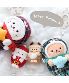 Mother garden しろたん お座り マスコット クリスマス ベア 《しろたん赤 / らっこいぬ緑》 単品