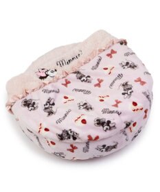PET PARADISE ディズニー ミニーマウス 丸形寝袋 遠赤外線 《ケーキ柄》 50cm