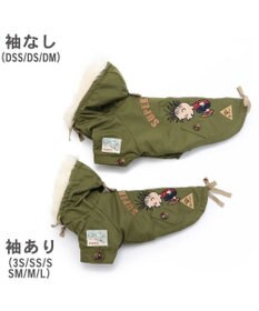 PET PARADISE 犬 服 秋冬 遠赤外線 スヌーピー コート 【小型犬】 綿入り カーキ