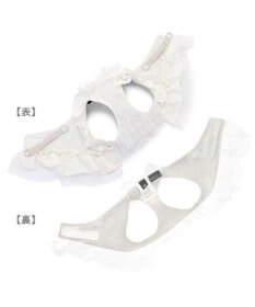PET PARADISE cherircouture フリフリハーネス 《ホワイト》 小型犬 ＳＳ