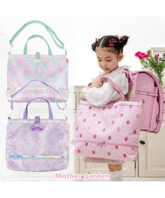 Mother garden マザーガーデン  野いちご レッスンバッグ 《レトロストロベリー柄》