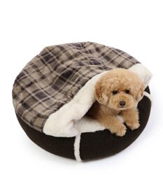 PET PARADISE ペットパラダイス 丸型寝袋 遠赤外線 《チェック柄》 60cm