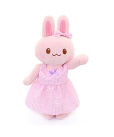 Mother garden マザーガーデン うさももドール 着せ替えぬいぐるみ Mサイズマスコット 《ギンガムチェックお洋服柄》