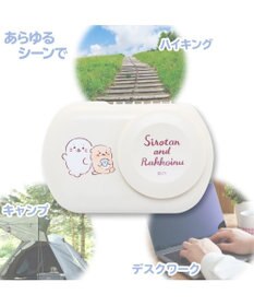 Mother garden しろたん 2way ハンズフリー＆卓上ファン 《しろたん&らっこいぬ》 ミニ 小型 扇風機 スタンド ハンズフリー 充電式 携帯 USBケーブル付き ネックストラップ付き レジャー アウトドア スポーツ観戦 お祭り 夏 暑さ対策  父の日 ギフト