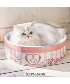 PET PARADISE  ディズニー マリー 丸型 猫爪とぎ ダンボール 《帽子箱風》