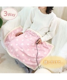 Mother garden マザーガーデン ふわんこ USB ぽかぽか ひざかけ 90cm×60cm ボタン付き