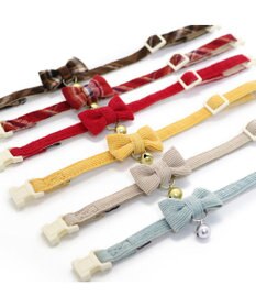 PET PARADISE 猫用 首輪 タータンチェック 【小】 【中】  レッドチェック