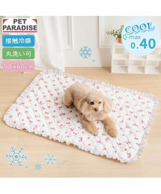 PET PARADISE ペットパラダイス クールマット 《苺花柄》 Ｍ