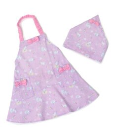 Mother garden マザーガーデン キッズエプロン & 三角巾 セット 100cm 《ユニコーン/野いちご》