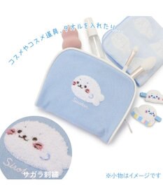 Mother garden しろたん サガラ刺繍 横型ポーチ