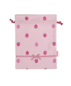 Mother garden マザーガーデン 野いちご 巾着 小《レトロストロベリー柄》