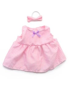 Mother garden マザーガーデン うさももドール 着せ替えぬいぐるみ Mサイズマスコット 《ギンガムチェックお洋服柄》