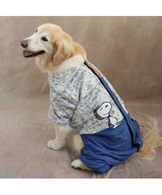 PET PARADISE スヌーピー 遠赤外線 フライングエース 綿入りエアオール 中型犬 大型犬