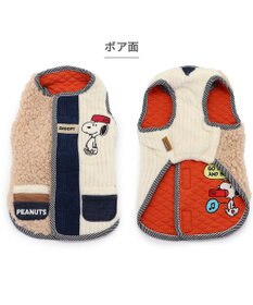 PET PARADISE スヌーピー リバーシブルベスト 《オフホワイト×赤》 中型犬 大型犬