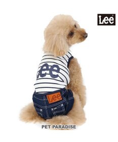 PET PARADISE 犬の服 犬 Lee パンツ つなぎ 【小型犬】 リブ ボーダー
