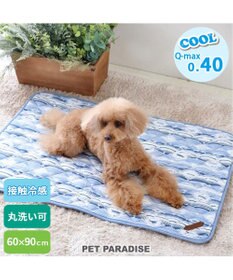PET PARADISE 接触冷感 柔らか クールマットM《苺 ネイティブ 》 (90×60cm)