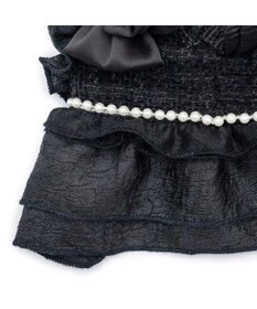 PET PARADISE cherircouture ツイード ベストハーネス 《ブラック》 ４Ｓ/３Ｓ