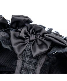 PET PARADISE cherircouture ツイード ベストハーネス 《ブラック》 ４Ｓ/３Ｓ