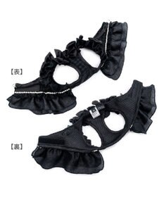 PET PARADISE cherircouture ツイード ベストハーネス 《ブラック》 ４Ｓ/３Ｓ