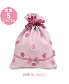 Mother garden マザーガーデン 野いちご 巾着 小《レトロストロベリー柄》