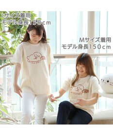 Mother garden 【ネット店限定】しろたん Tシャツ 半袖  《ここはヒザ?!柄》 オフホワイト色　S/M/L/XL レディース メンズ ユニセックス 男女兼用  コットン 綿  あざらし アザラシ かわいい キャラクター 半袖Ｔシャツ マザーガーデン  父の日ギフト