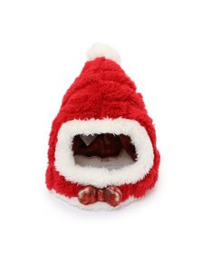 PET PARADISE ペットパラダイス クリスマス サンタ帽子 《ふわふわチェック柄 》 小型犬