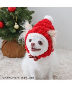 サンタ帽の犬の置物 高さ5.5cm ペットパラダイス サンタさん 帽子 M / L 中型犬 大型犬 / PET