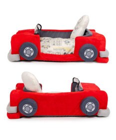 PET PARADISE スヌーピー マイカーカドラー 《レッド》 71×47cm Ｍ 小型犬