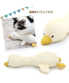 PET PARADISE 猫 歯磨き おもちゃ メッシュ あひる