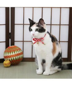 PET PARADISE ペットパラダイス 和むすび 猫首輪  《赤》 小 / 中