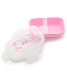 Mother garden マザーガーデン 野いちご 1段お弁当箱 4点ロックドーム型  《花リボン柄》