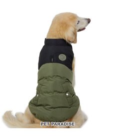 PET PARADISE J.PRESS バイカラーベスト 《カーキ》 中型犬