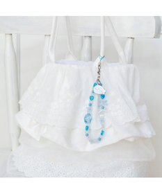 Mother garden しろたん ビーズストラップ 《水色》 単品