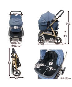 PET PARADISE smooca プレミアム ペットカート 《デニム調》