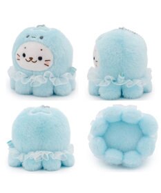 Mother garden しろたん ふわふわ キーホルダー 《くらげ》 単品