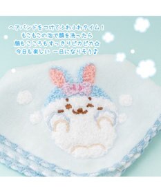 Mother garden しろたん ミニタオル 《洗顔柄》もこもこアワー