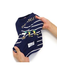 PET PARADISE スヌーピー お揃い 野球柄 Ｔシャツ 【小型犬】《ネイビー／ホワイト》