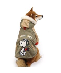 PET PARADISE スヌーピー 遠赤外線 コート 《カーキー》 中型犬 大型犬