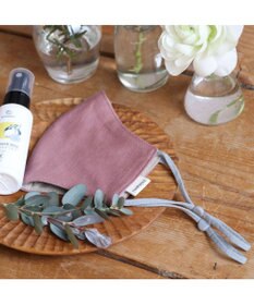 Mother garden 【Hinami】 抗菌 リバーシブル マスク 《ローズルージュ×ライトベージュ》【Sサイズ/Mサイズ】