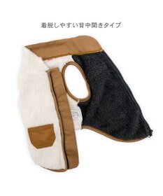 PET PARADISE ペットパラダイス 切替え 背開き ジップアップ ベスト 《ブラック》 中型犬 大型犬