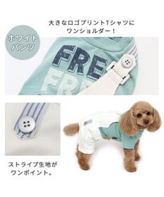 PET PARADISE 犬の服 犬 パンツ つなぎ 【小型犬】 2way  ブラウン  /  ホワイト