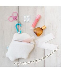 Mother garden しろたん ぺたんこポーチ 《ぶらさがりしろたん》